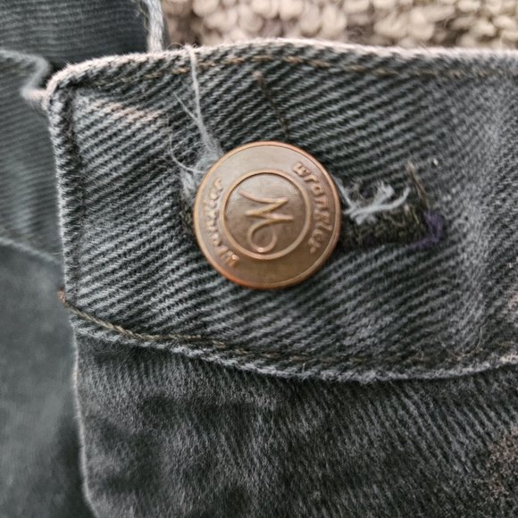 Wrangler Vintage High Rise Straight Leg Mom Jeans Green 18X32 (Size Large) - Picture 7 of 7